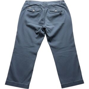Style & Co Utility Cargo Capri Pants Women 6 Blue Mid Rise Cotton
